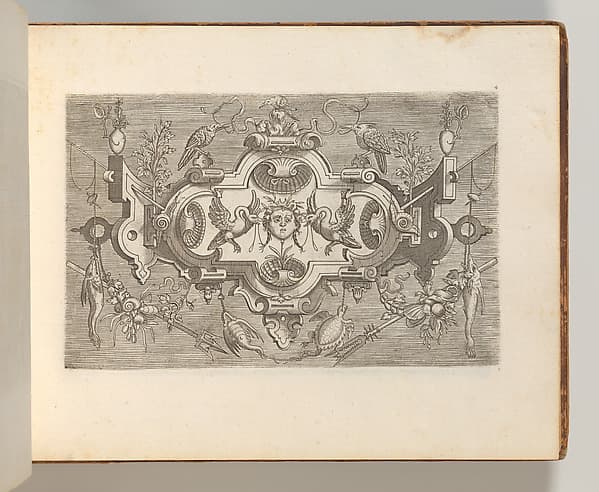 Targhe ed altri ornati di varie e capricciose invenzioni (Cartouches and other ornaments of various and capricious invention, page 4), by Jacob Floris