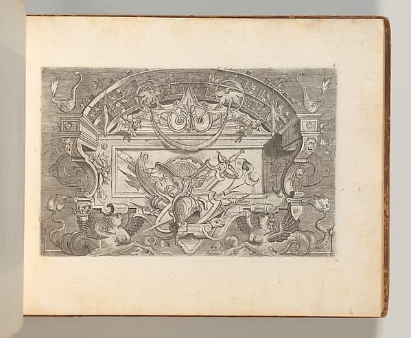Targhe ed altri ornati di varie e capricciose invenzioni (Cartouches and other ornaments of various and capricious invention, page 8), by Jacob Floris