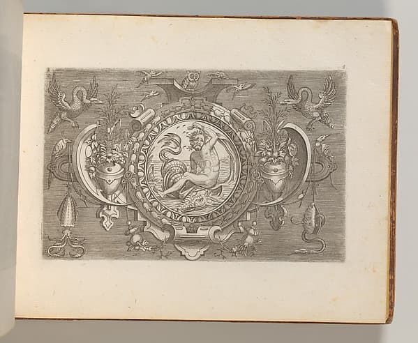 Targhe ed altri ornati di varie e capricciose invenzioni (Cartouches and other ornaments of various and capricious invention, page 9), by Jacob Floris