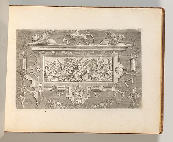 Targhe ed altri ornati di varie e capricciose invenzioni (Cartouches and other ornaments of various and capricious invention, page 10), by Jacob Floris