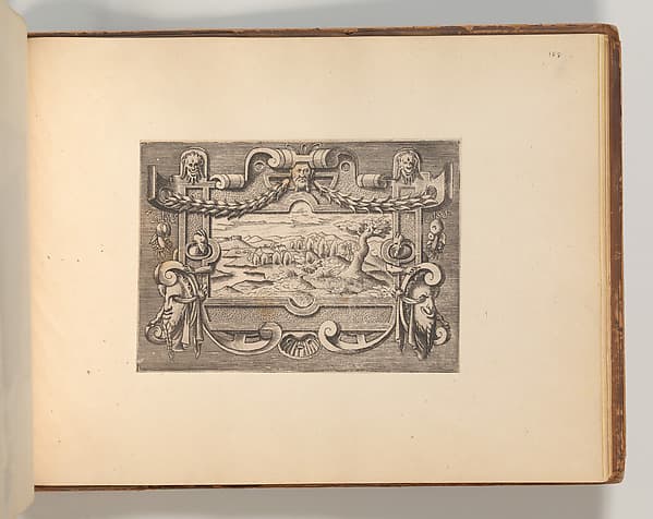 Series of Cartouches, in: Targhe ed altri ornati di varie e capricciose invenzioni (Cartouches and other ornaments of various and capricious invention, page 51), by Cornelis Bos