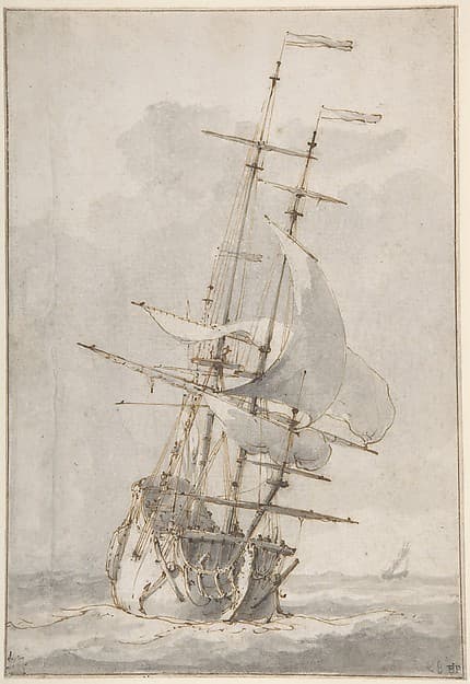 A Ship at Sea, by Ludolf Backhuysen
