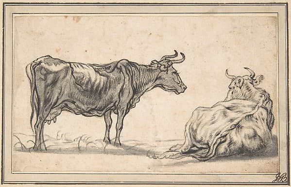 Study of Two Cows, by Aelbert Cuyp