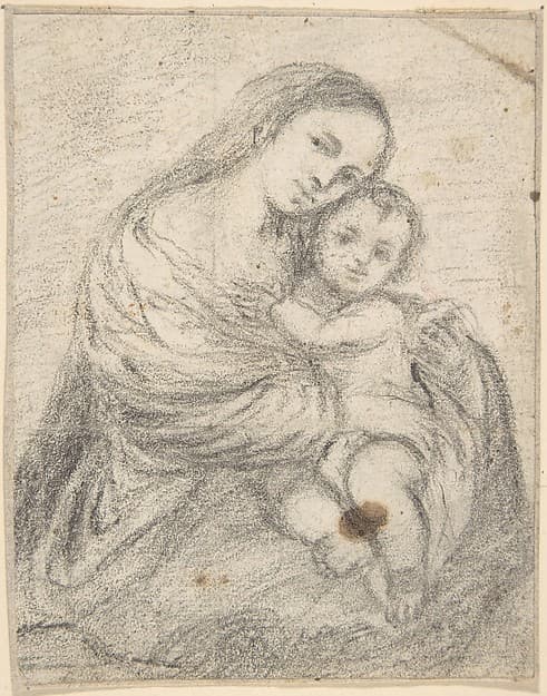 Madonna and Child, by Anonymous, Spanish, School of Seville, 17th century