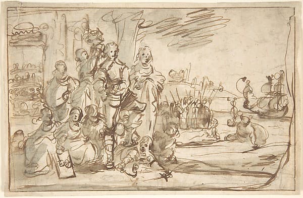 Allegorical Portrait of a Commander and His Wife, by Pieter Jansz.
