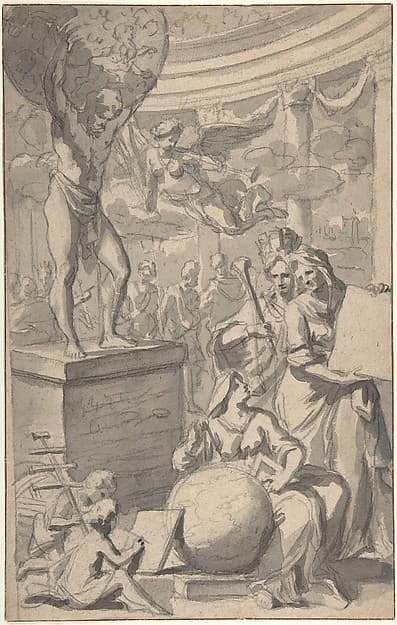 Design for a Frontispiece of a Title Page, by Gerard de Lairesse