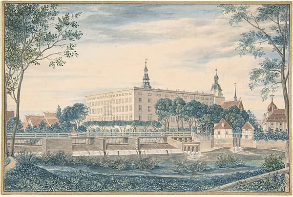 View of the Dessau Castle from the East, by Heinrich Olivier