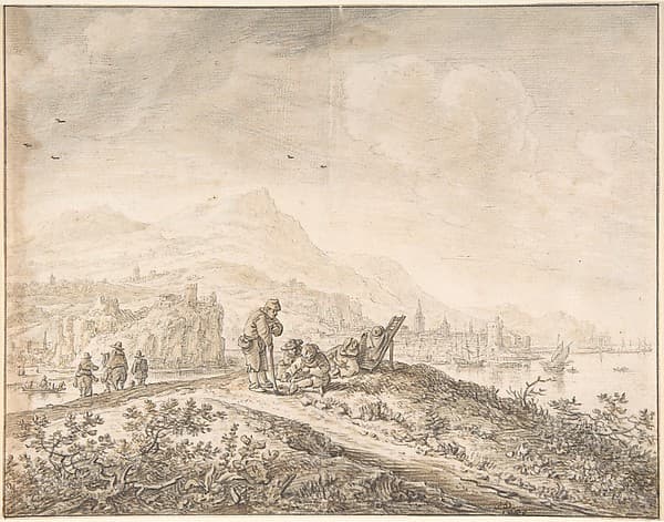 Fantasy Rhine Landscape, by Herman Saftleven II
