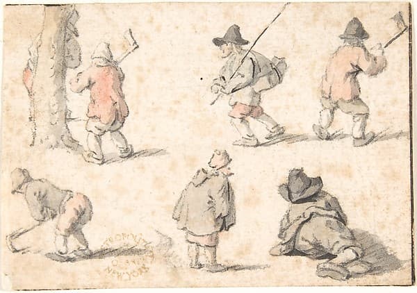 Studies of Peasants, by Herman Saftleven II