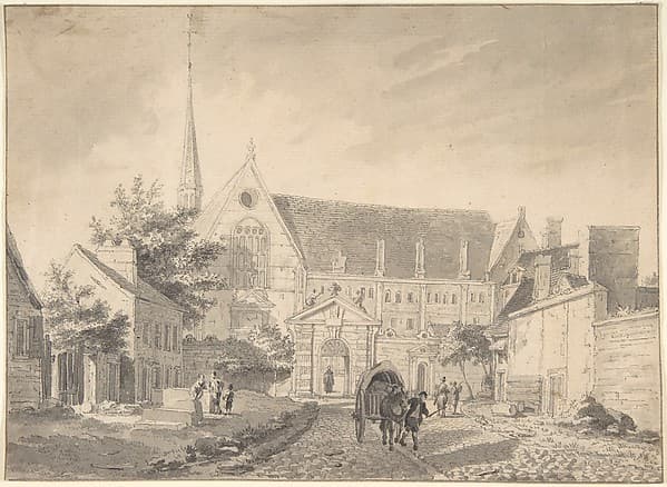 View of the Church of Passy, near Paris, by Reinier Vinkeles