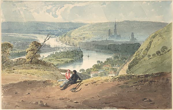 Rouen, View from Bon-Secours, by Richard Parkes Bonington