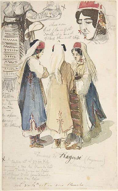 Peasant women from Ragusa, by Edward Lear