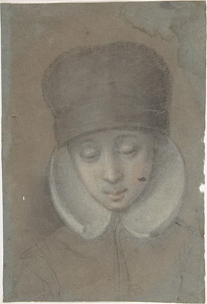 A Girl's Head, by Anonymous, Flemish, 17th century