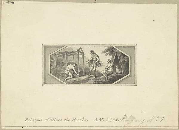 Pelasgus Civilizes the Greeks, by Edward Francis Burney
