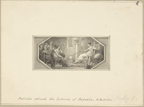 Pericles Attends the Lectures of Aspasia, by Edward Francis Burney