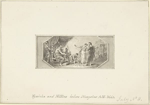 Tymicha and Millius before Dionysius, by Edward Francis Burney
