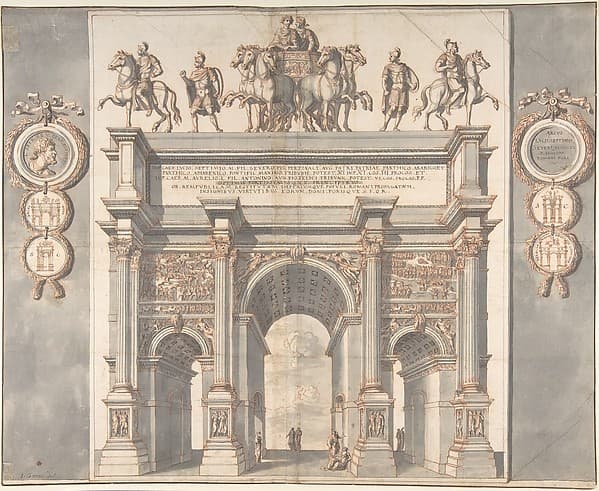 A Reconstruction of the Arch of Septimius Severus, by Jan Goeree
