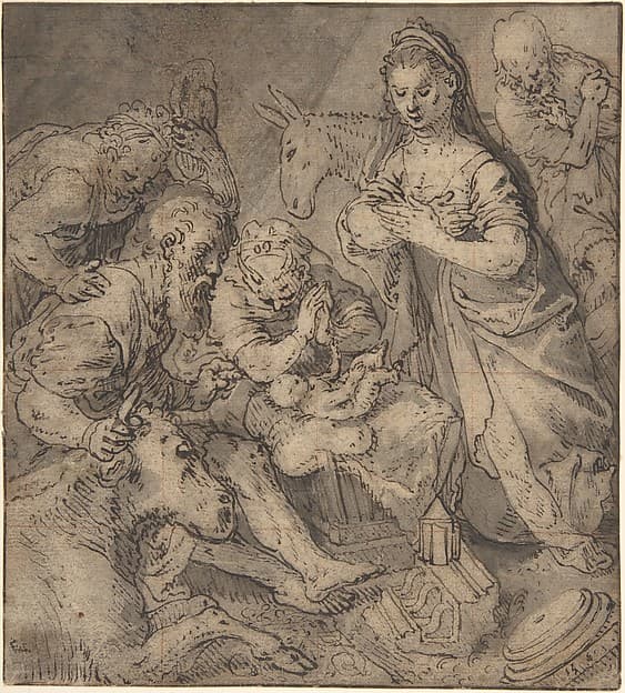 Adoration of the Shepherds, by Joachim Beuckelaer