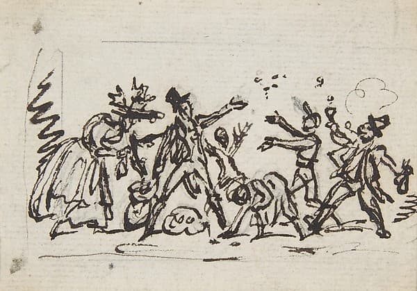 A group of figures, by George Cruikshank