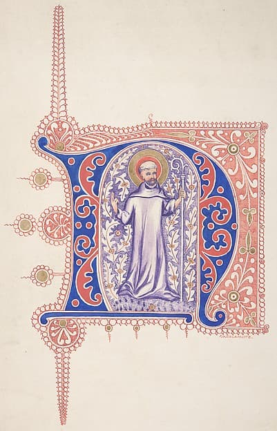 Illuminated Initial "N", by Freeman Gage Delamotte