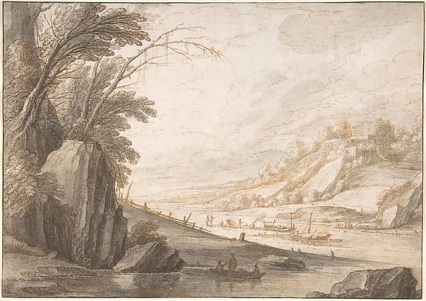 Landscape with Fishermen, by Maerten de Cock