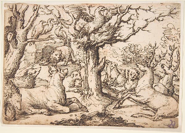 An Eagle Preaching to the Animals, by Marcus Gheeraerts the Elder