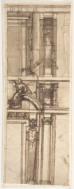 Design in Elevation for the Façade of a Building, by Cigoli (Ludovico Cardi)