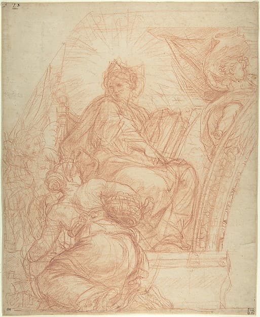 Seated Allegorical Figure of Divine Wisdom, by Carlo Maratti