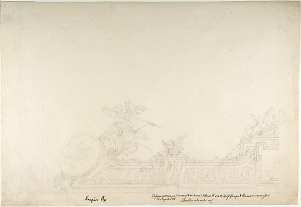 Design for One Eighth of a Ceiling of a Reception Room at the Royal Palace at Moncalieri, by Leonardo Marini
