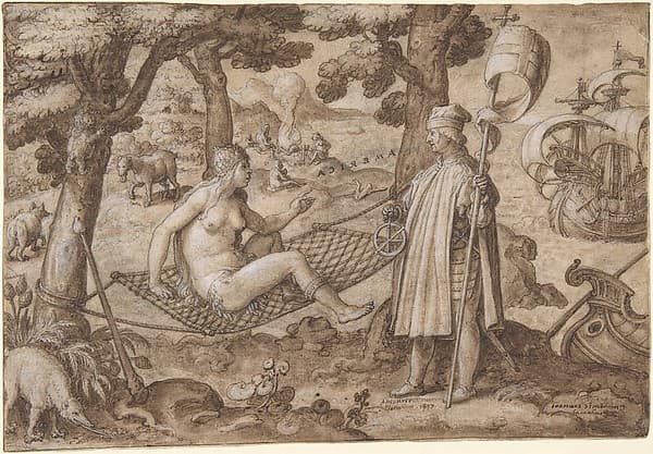Allegory of America, by Jan van der Straet, called Stradanus