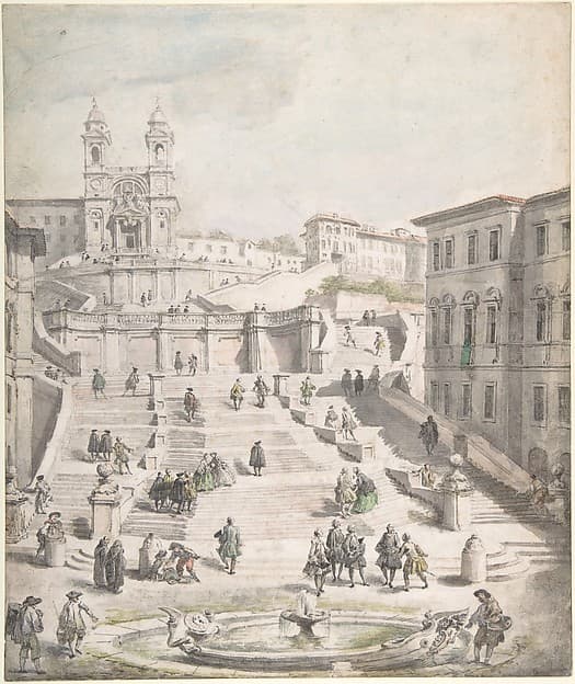 Scalinata della Trinità dei Monti, by Giovanni Paolo Panini