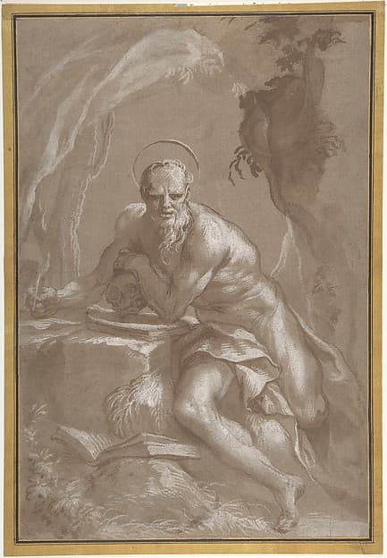 Saint Jerome in the Wilderness, by Domenico Piola