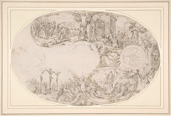 Design for a Silver Vessel with Scenes from the Passion of Christ, by Paulus Willemsz. van Vianen