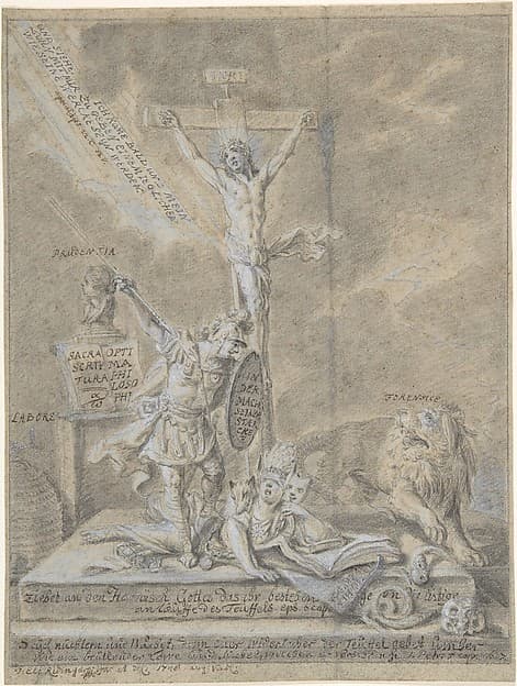 Allegory of Christian Virtues, by Johann Elias Ridinger