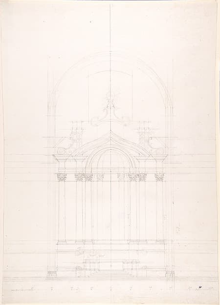 Design for the high altar of the Gesù Nuovo, Naples, by Luigi Vanvitelli