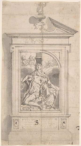 Pietà (Design for an Altar), by Peter Candid (Pieter de Witte, Pietro Candido)