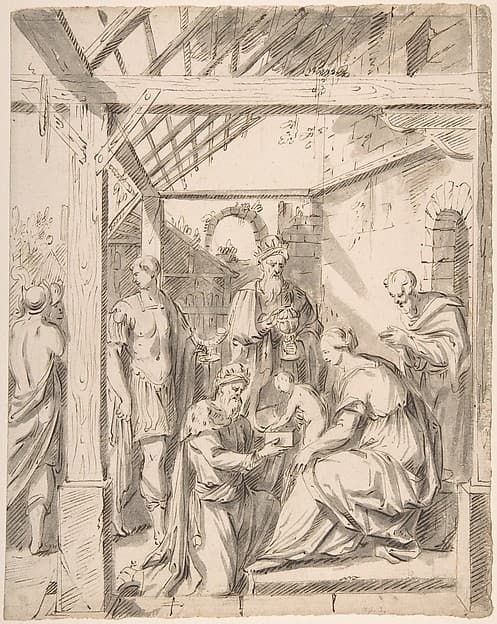 Adoration of the Magi, by Anonymous, Netherlandish, 16th century