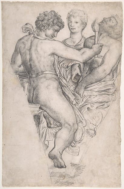 Composition for a Spandrel, by Anonymous, Italian, 16th century