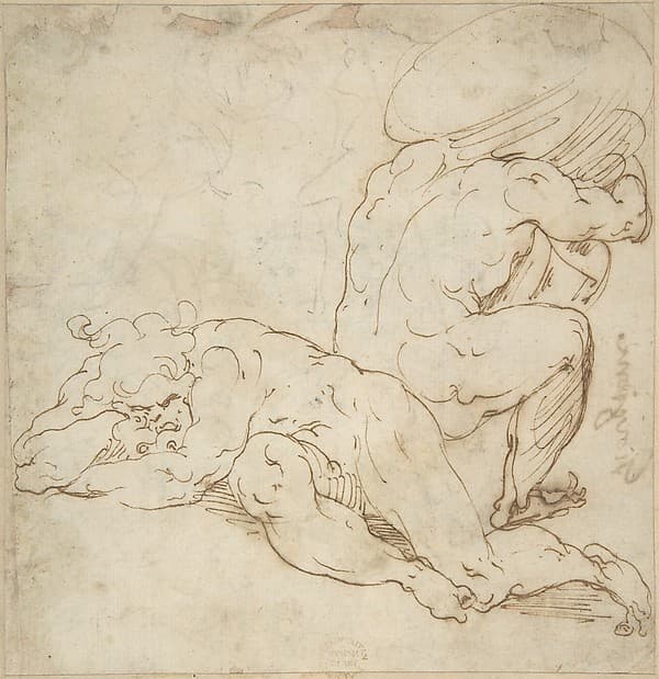 Sisyphus and Tantalus, by Anonymous, Italian, 16th century
