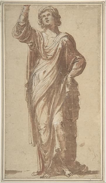 Symbolic Figure (a Sibyl?), by Anonymous, Italian, Venetian, 15th to 16th century