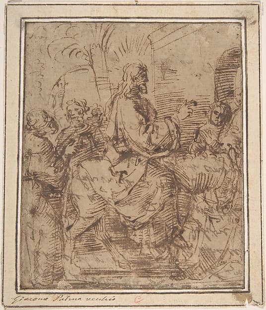 Christ's Entry into Jerusalem, by Anonymous, Italian, Venetian, 15th to 16th century