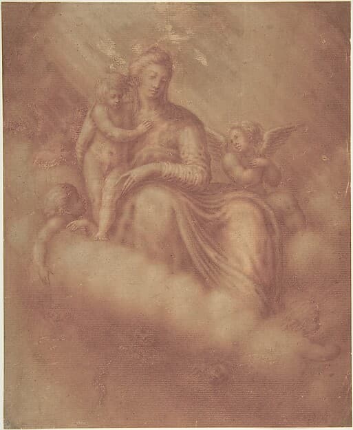 Madonna and Child Among the Clouds, by Anonymous, Italian, 16th century
