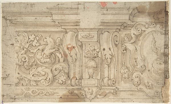 Design for an Architectural Frieze, by Anonymous, Italian, mid-16th century
