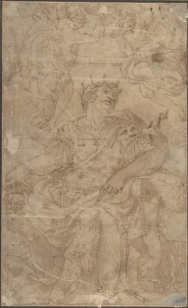 A Seated King in Armor (King David?), by Orazio Samacchini