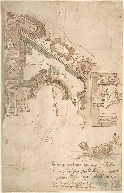 Quarter Plan for a Coved Ceiling, by Antenore Ridolfi