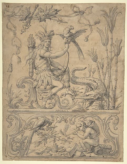 Allegory of America, from the Four Continents, by Godfried Maes