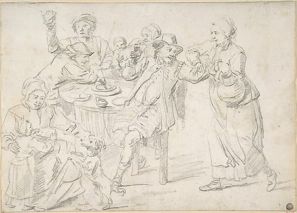 A Family Carousing, by David Teniers the Younger