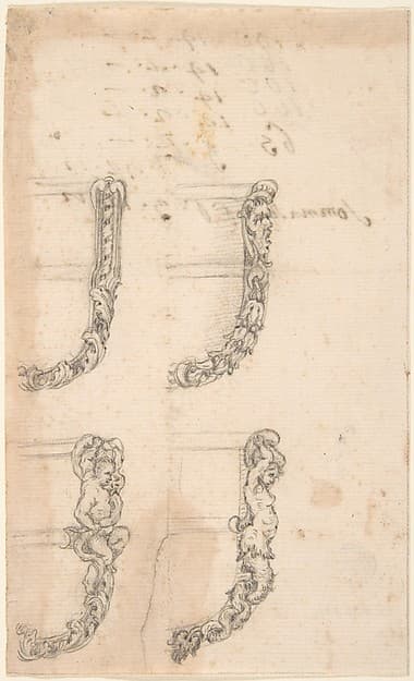 Four Designs for Buckles or Clasps, by Anonymous, Italian, 17th or 18th century