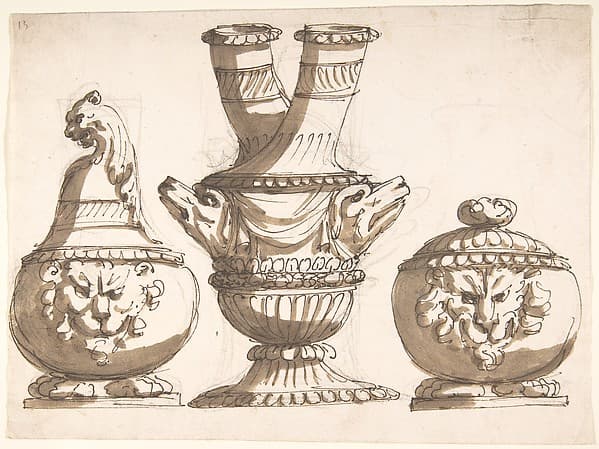 Three Ornamental Vessel Designs, by Giacomo Rossi