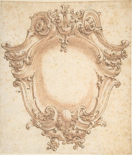 Design for a Cartouche, by Anonymous, Italian, 17th or 18th century